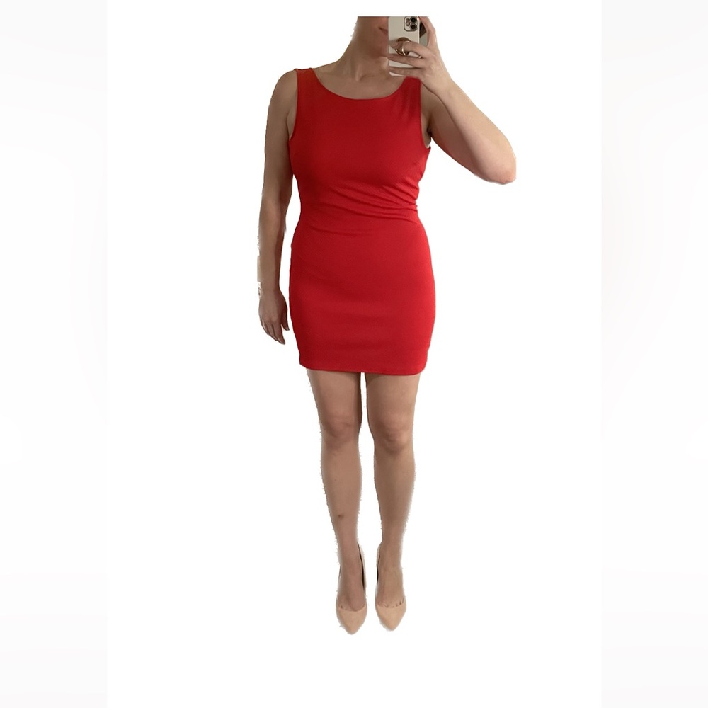 youarenotalone red mini dress
